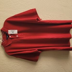 Harbor Bay Red short sleeve Polo Shirt 1X